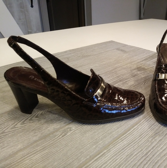 Brown Patent Slingback - Picture 1 of 1